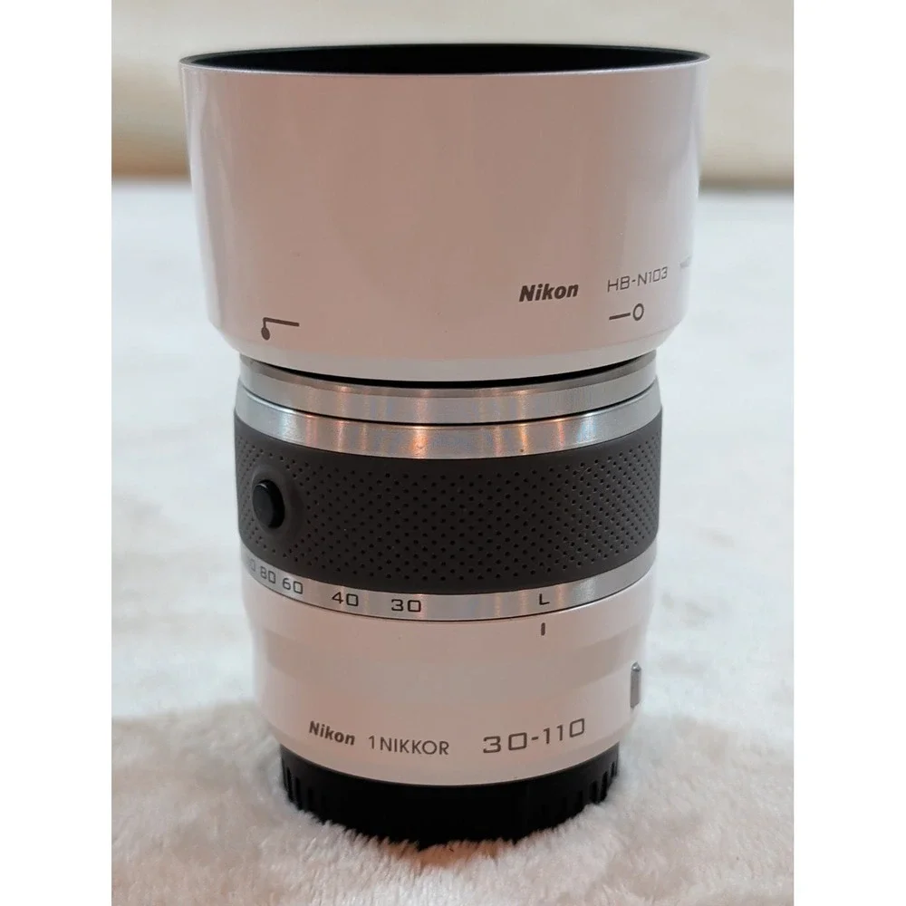 Nikon 1 J1 Mirrorless Digital Camera Kit White with 10-30mm & 30-110mm Lenses